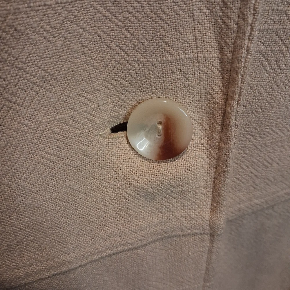Soft Surroundings Long Open-Front Coat in Beige